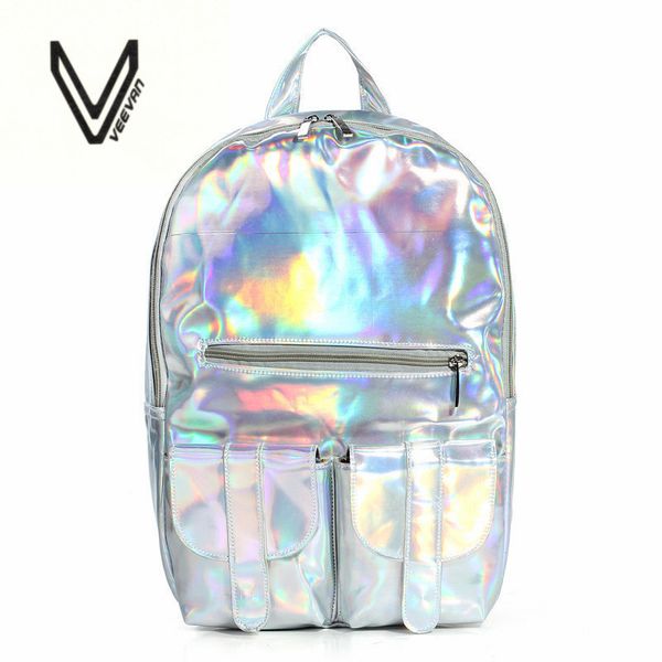 wholesale- 2016 summer new style silver holographic laser backpack women pu backpack travel bag multi color school friends the gift
wholesale- 2016 summer new style silver holographic laser backpack women pu backpack travel bag multi color school friends the gift
