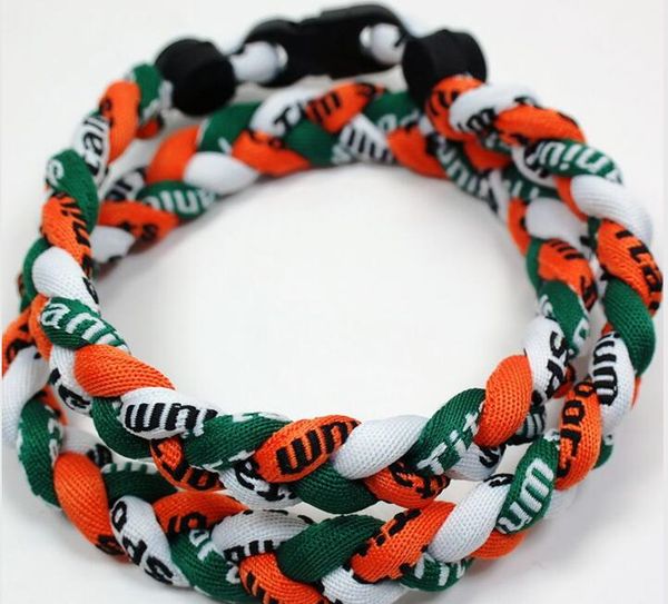 promotion - 400pcs/lot baseball sports titanium 3 rope braided orange dark green white sport ge necklace rt022, Golden;silver
promotion - 400pcs/lot baseball sports titanium 3 rope braided orange dark green white sport ge necklace rt022, Golden;silver