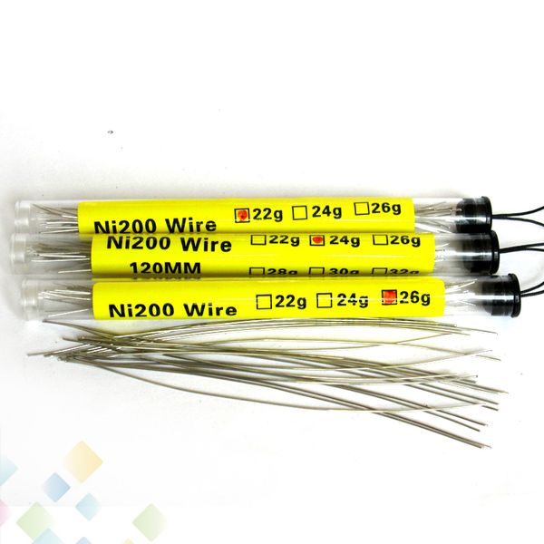 

Best Ni200 Wire 120MM 20 pcs in a Tube Resistance Temperature Control Wire FIT DIY Atomizer 22g 24g 26g 28g 30g DHL free
