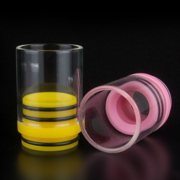 

Best Wide Glass Drip tips 510 22.5mm Glass Big Chief Chuff Drip Tip Mouthpieces for 510 RDA Atomizer E Cigarette DHL Free