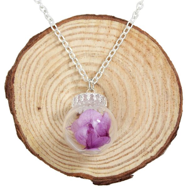 new handmade diy fashion necklace jewelry glass bottle dry flower pendant necklaces with chain, Silver
new handmade diy fashion necklace jewelry glass bottle dry flower pendant necklaces with chain, Silver