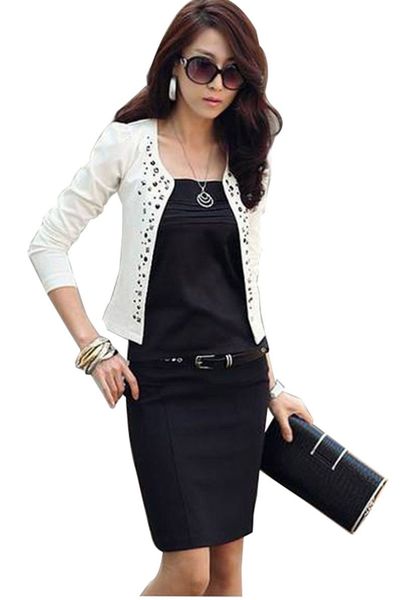 wholesale- 2017 new fashion women's black suit jacket rhinestone rivet puff long sleeve thin short slim coat jackets women, Black;brown
wholesale- 2017 new fashion women's black suit jacket rhinestone rivet puff long sleeve thin short slim coat jackets women, Black;brown