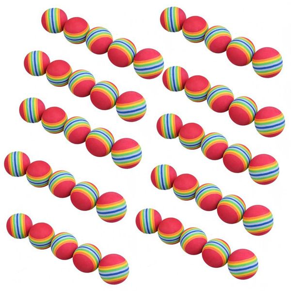 wholesale- 50pcs/bag rainbow color golf training foam balls golf swing indoor training aids practice sponge foam balls
wholesale- 50pcs/bag rainbow color golf training foam balls golf swing indoor training aids practice sponge foam balls