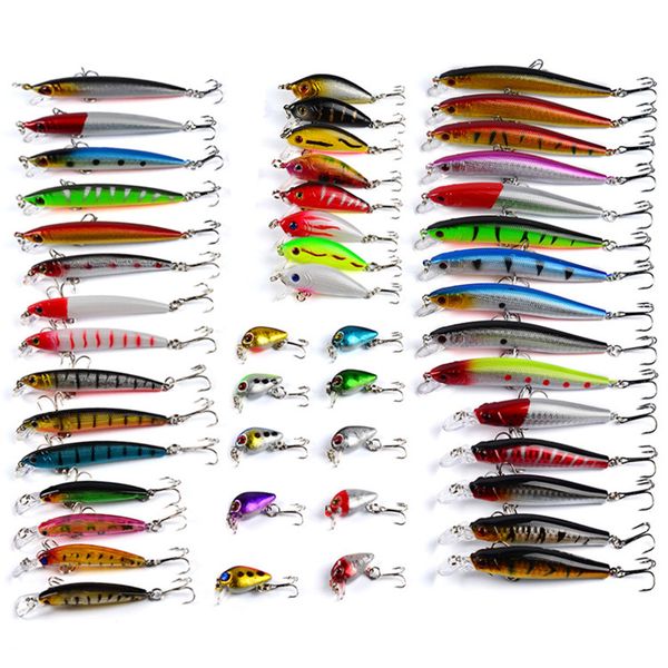 48pcs/lot abs plastic freshwater fishing lures set mixed 7 styles minnow lure crank bait pencil and rattlin baits for fly fishing
48pcs/lot abs plastic freshwater fishing lures set mixed 7 styles minnow lure crank bait pencil and rattlin baits for fly fishing
