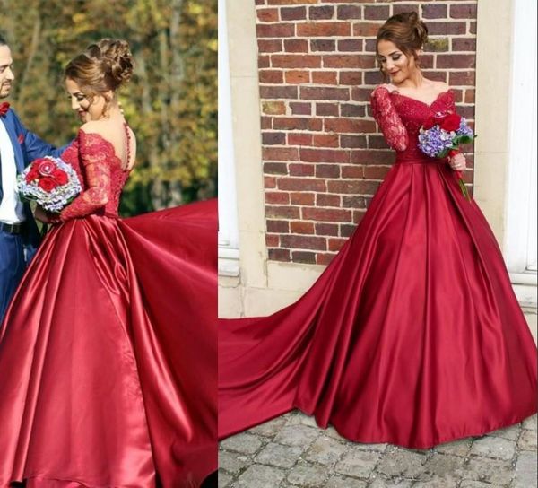 vintage dark red off the shoulder sheer long sleeves prom dresses 2017 new lace satin sweep train long evening gowns vestidos re de, Black
vintage dark red off the shoulder sheer long sleeves prom dresses 2017 new lace satin sweep train long evening gowns vestidos re de, Black