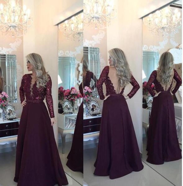 гламурные sheer 2017 блесток платья выпускного вечера с длинным рукавом beadins аппликации v-образным вырезом принцесса длина до пола вечерн, Black
гламурные sheer 2017 блесток платья выпускного вечера с длинным рукавом beadins аппликации v-образным вырезом принцесса длина до пола вечерн, Black