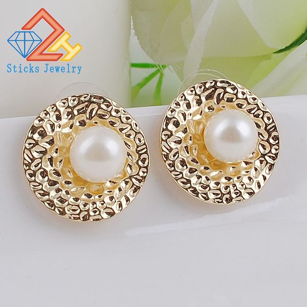 new arrivals fashion ladies simple punk round hammer pearl earrings earrings texture statement jewelry pieces, Golden;silver
new arrivals fashion ladies simple punk round hammer pearl earrings earrings texture statement jewelry pieces, Golden;silver