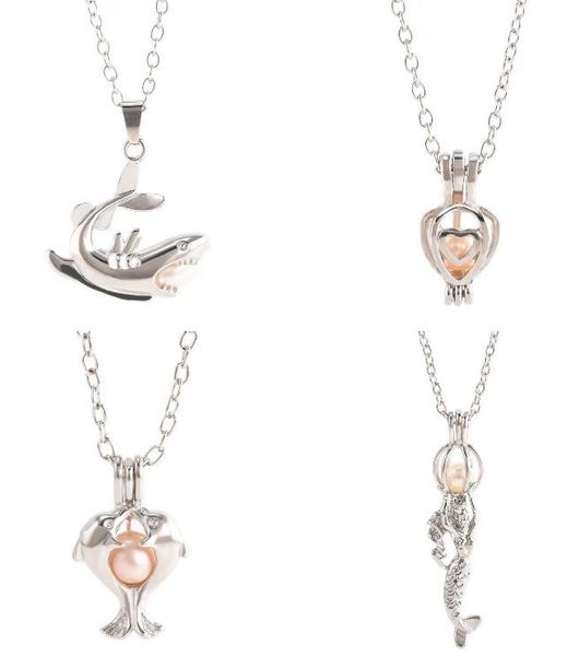 love wish pearl cages locket necklace freshwater pearls oyster pendant necklace(excluding pearl canned) shark/mermaid pendant necklace, Silver
love wish pearl cages locket necklace freshwater pearls oyster pendant necklace(excluding pearl canned) shark/mermaid pendant necklace, Silver