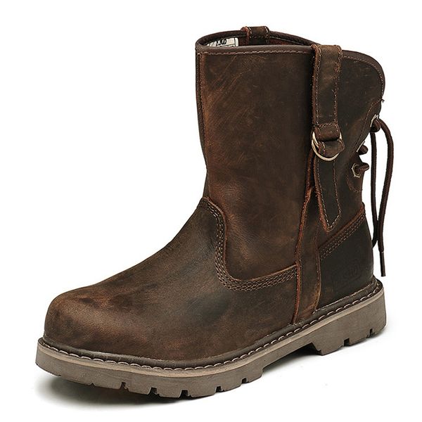 brand genuine leather ankle boots casual men shoes new autumn and winter boots british army boots lovers', Black
brand genuine leather ankle boots casual men shoes new autumn and winter boots british army boots lovers', Black