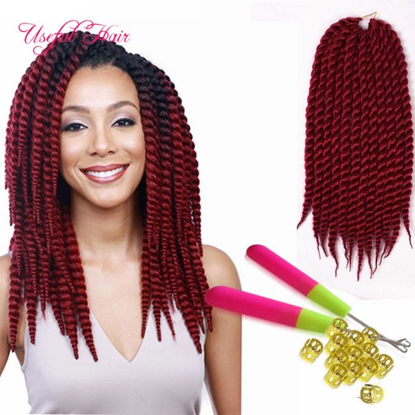 

wholesale havana mambo twist crochet braids hair extensions 12,18inch havana twist 100g marley synthetic braiding hair kanekalon fiber jumbo, Black