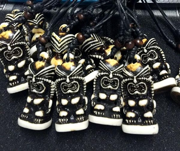 12 pcs male ethnic tribal style imitation carved tiki bless adjustable necklace, Silver
12 pcs male ethnic tribal style imitation carved tiki bless adjustable necklace, Silver