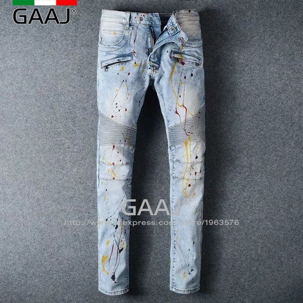 wholesale-new mens jeans paint designer brand men jeans men's fashion runway biker slim skinny stratch washed light blue jeans long pan
wholesale-new mens jeans paint designer brand men jeans men's fashion runway biker slim skinny stratch washed light blue jeans long pan