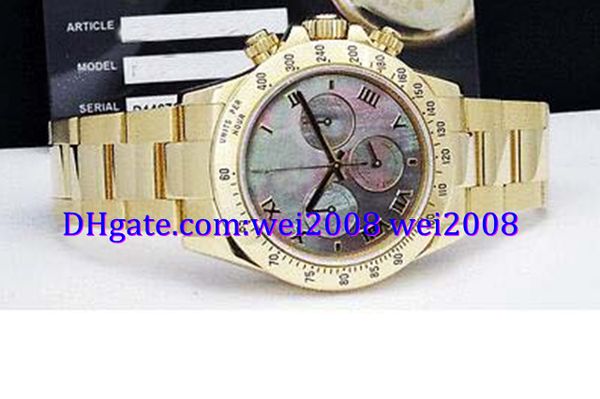 luxury watch box new 18kt gold tahitian mother of pearl 116528, Slivery;brown
luxury watch box new 18kt gold tahitian mother of pearl 116528, Slivery;brown