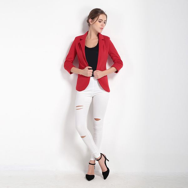 women's suits & blazers 2021 autumn fashion women 7 colors slim fit blazer jackets notched three quarter sleeve coat, White;black
women's suits & blazers 2021 autumn fashion women 7 colors slim fit blazer jackets notched three quarter sleeve coat, White;black