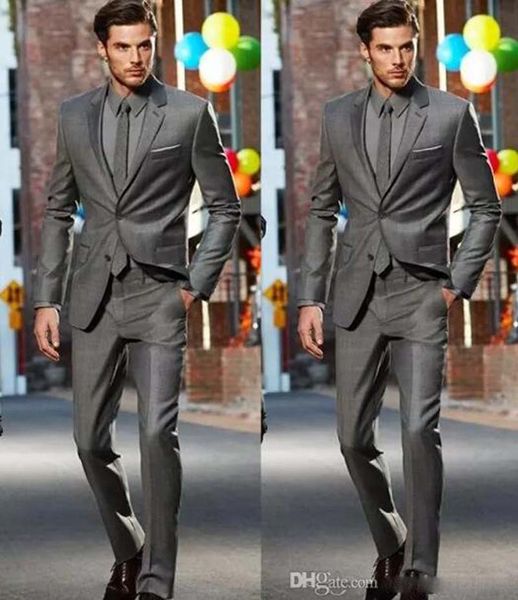 dark grey slim fit side slit two buttons notch lapel groom tuxedos men suits man business suit (jacket+pants+tie) formal dinner dresses, Black;gray
dark grey slim fit side slit two buttons notch lapel groom tuxedos men suits man business suit (jacket+pants+tie) formal dinner dresses, Black;gray