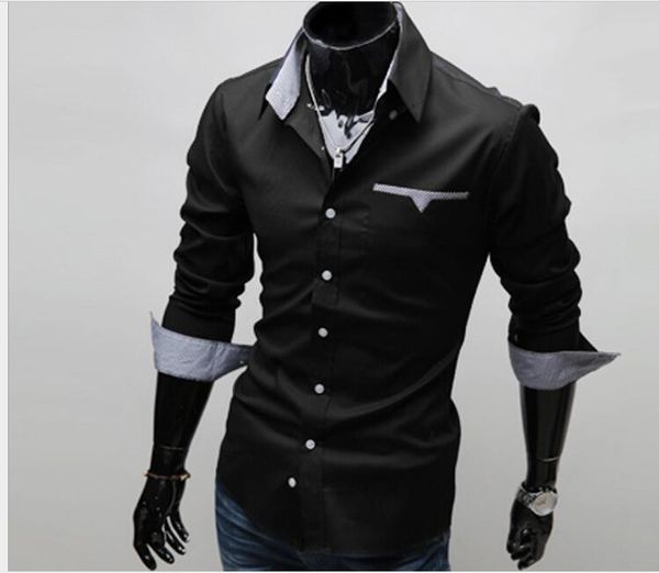 new mens shirts casual slim fit stylish dress shirts men long-sleeved shirt, White;black
new mens shirts casual slim fit stylish dress shirts men long-sleeved shirt, White;black