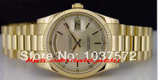 Роскошные часы высшего качества 118238 Желтый циферблат 36 мм браслет из нержавеющей
Роскошные часы высшего качества 118238 Желтый циферблат 36 мм браслет из нержавеющей