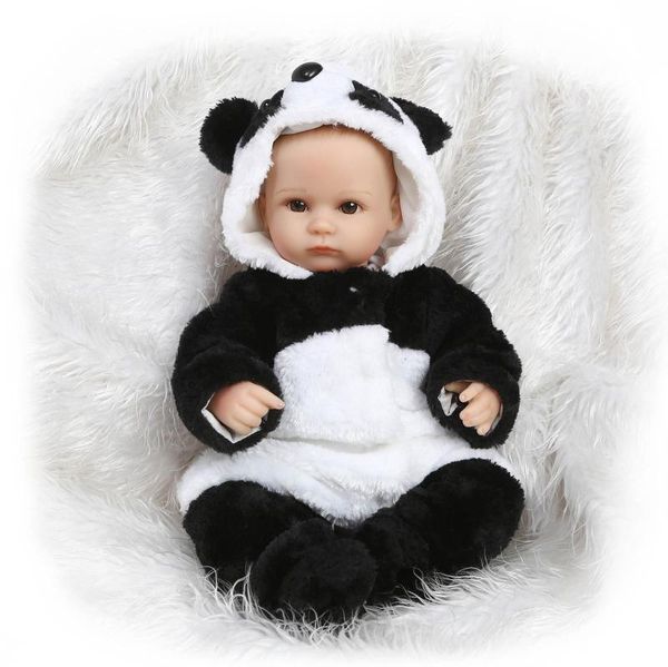 lifelike handmade painting hair 17" lovely baby doll soft vinyl reborn newborn baby gifts in panda outfit
lifelike handmade painting hair 17" lovely baby doll soft vinyl reborn newborn baby gifts in panda outfit