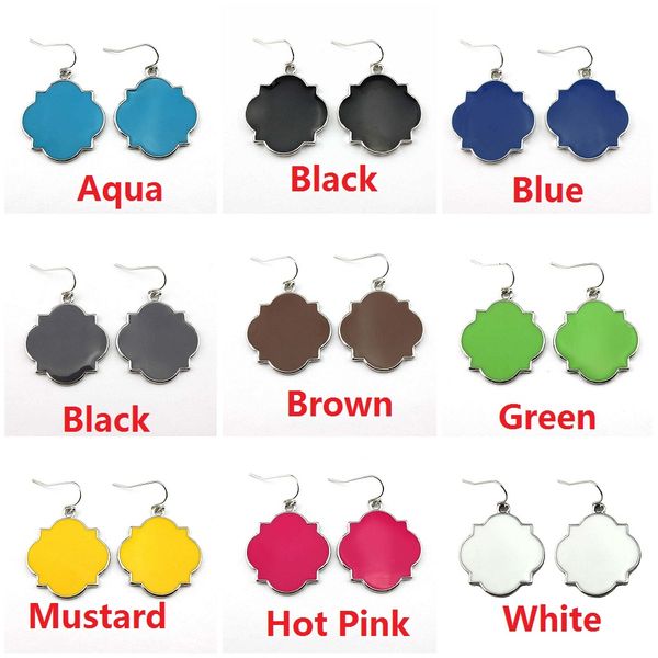 fashion blank monogram earrings jewelry enamel monogram blanks quatrefoil drop earrings initial monogram blank enameled earrings, Silver
fashion blank monogram earrings jewelry enamel monogram blanks quatrefoil drop earrings initial monogram blank enameled earrings, Silver
