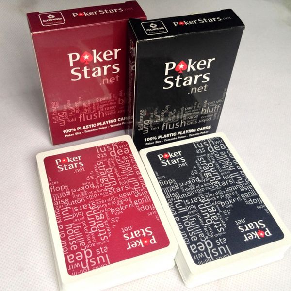 Red/black Texas Holdem Plastic Playing Card Game Poker Cards Waterproof And Dull Polish Poker Star Board Games