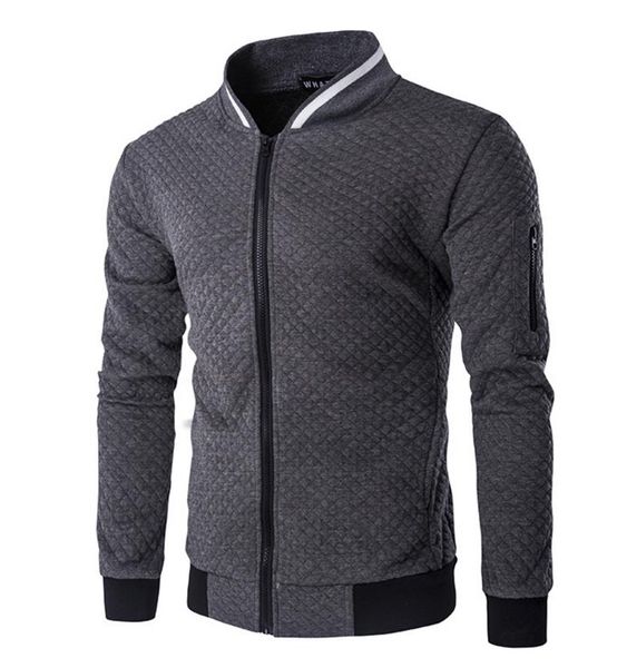 plaid men hoodie jackets coats quilting pattern contrast color zipper stand collar long sleeve casual sports men hoodie, Black
plaid men hoodie jackets coats quilting pattern contrast color zipper stand collar long sleeve casual sports men hoodie, Black