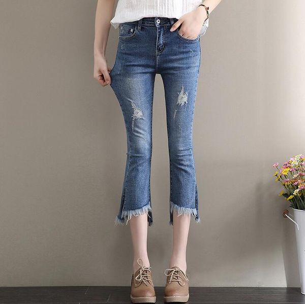 arrival summer seven points cowboy women's jeans high waist elastic slim was thin speaker large size flash tassel micro-pants jw050 wom, Blue
arrival summer seven points cowboy women's jeans high waist elastic slim was thin speaker large size flash tassel micro-pants jw050 wom, Blue
