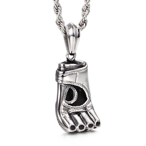 awesome jewelry 22" rope chain men's baseball boxing glove design pendant good quality stainless steel chain necklace, Silver
awesome jewelry 22" rope chain men's baseball boxing glove design pendant good quality stainless steel chain necklace, Silver