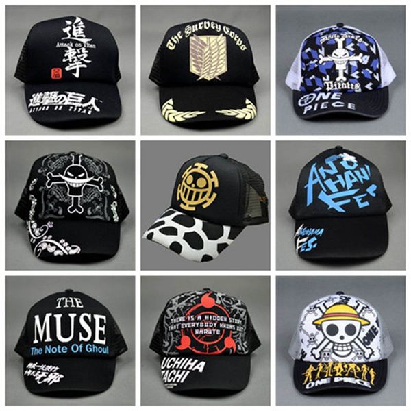 cartoon hat one piece attack on titan naruto ninja tokyo ghoul tomb gintama sun hat cap, Blue;gray
cartoon hat one piece attack on titan naruto ninja tokyo ghoul tomb gintama sun hat cap, Blue;gray