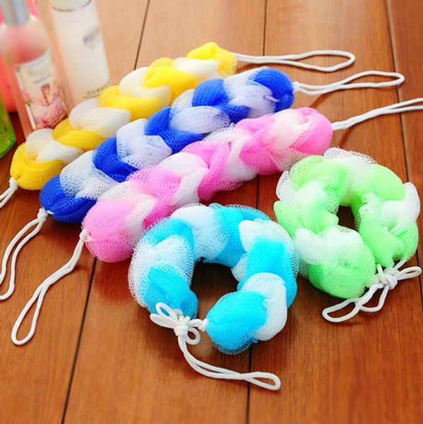 wholesale-2pcs bath/shower body exfoliate strap sponge ball flower, mesh net shoulder scrubber long sponge shower body wash brush foaming
wholesale-2pcs bath/shower body exfoliate strap sponge ball flower, mesh net shoulder scrubber long sponge shower body wash brush foaming
