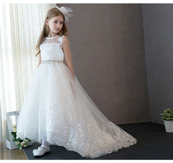 2017 princess wedding dress white lace flower girl dress vestidos long trailing kids evening ball gown party pageant dresses first communion, White;blue
2017 princess wedding dress white lace flower girl dress vestidos long trailing kids evening ball gown party pageant dresses first communion, White;blue
