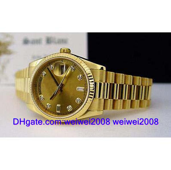 luxury watch +gift box 36mm mens president 18kt gold champagne diamond 118238, Slivery;brown
luxury watch +gift box 36mm mens president 18kt gold champagne diamond 118238, Slivery;brown