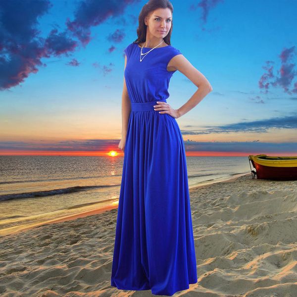 women elegant summer maxi sleeveless solid o vest long dress women party dress beach dress vestidos, Black;gray
women elegant summer maxi sleeveless solid o vest long dress women party dress beach dress vestidos, Black;gray