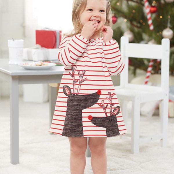 girl dress kids clothes autumn princess baby tunic animal embroidery girls dresses children christmas sleeve stripe elk dress for girls, Red;yellow
girl dress kids clothes autumn princess baby tunic animal embroidery girls dresses children christmas sleeve stripe elk dress for girls, Red;yellow