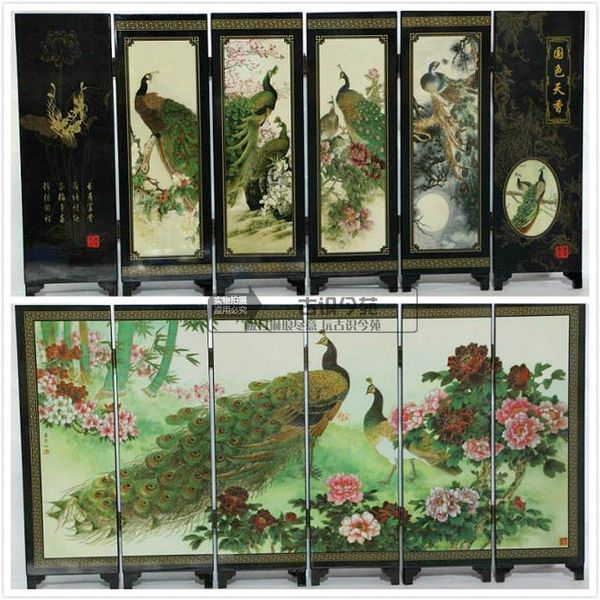 Very beautiful peacock fine lacquer process small screen with Chinese characteristics
Very beautiful peacock fine lacquer process small screen with Chinese characteristics