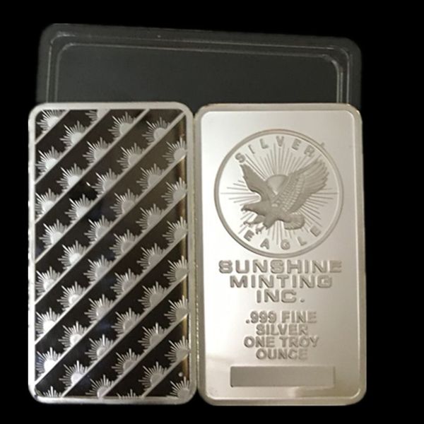 10 pcs non magnetic sunshine minting silver plated 1 oz 50 x 28 mm souvenir bullion bar home decoration collectible coin
10 pcs non magnetic sunshine minting silver plated 1 oz 50 x 28 mm souvenir bullion bar home decoration collectible coin