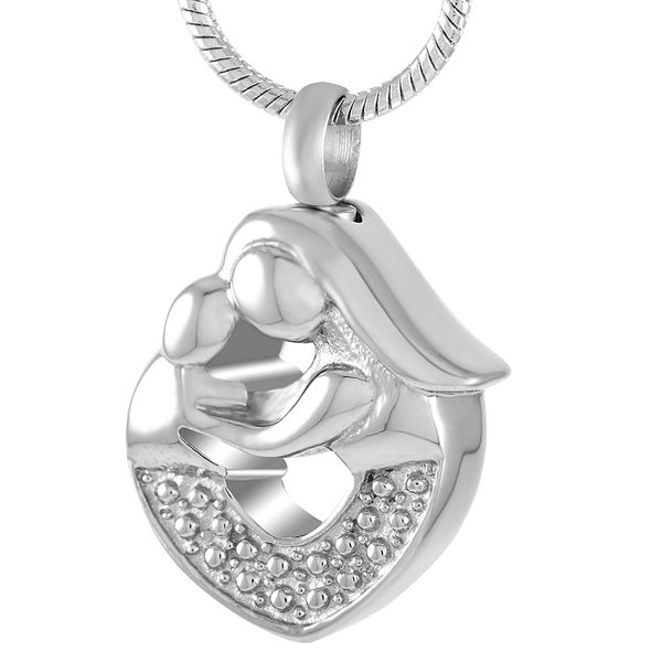 ijd8659 mother and children stainless steel cremation pendant necklace memory ashes keepsake urn necklace, Silver
ijd8659 mother and children stainless steel cremation pendant necklace memory ashes keepsake urn necklace, Silver