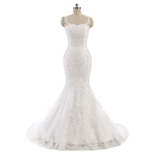 white lace mermaid wedding dresses sleeveless beaded appliques court train bridal gowns mariage vestidos de novia 
white lace mermaid wedding dresses sleeveless beaded appliques court train bridal gowns mariage vestidos de novia