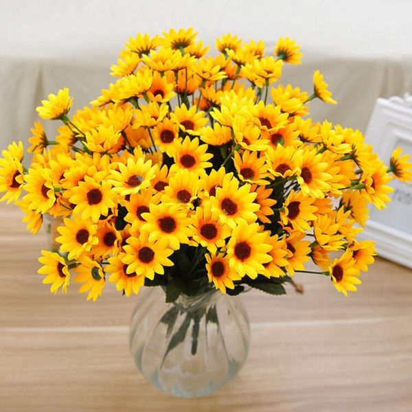 wholesale-14 head fake simulation sunflower artificial silk flower bouquet home wedding floral decor valentine's day
wholesale-14 head fake simulation sunflower artificial silk flower bouquet home wedding floral decor valentine's day