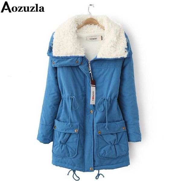 wholesale- 2017 fashion winter women coat solid long thicken outerwear woman clothes warm turn down collar jacket womens parka, Black;brown
wholesale- 2017 fashion winter women coat solid long thicken outerwear woman clothes warm turn down collar jacket womens parka, Black;brown
