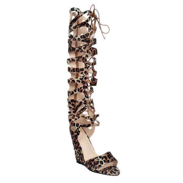 zandina wholesale womens 10cm wadge heel knee high lace-up summer sandals party prom shoes leopard xd134, Black
zandina wholesale womens 10cm wadge heel knee high lace-up summer sandals party prom shoes leopard xd134, Black