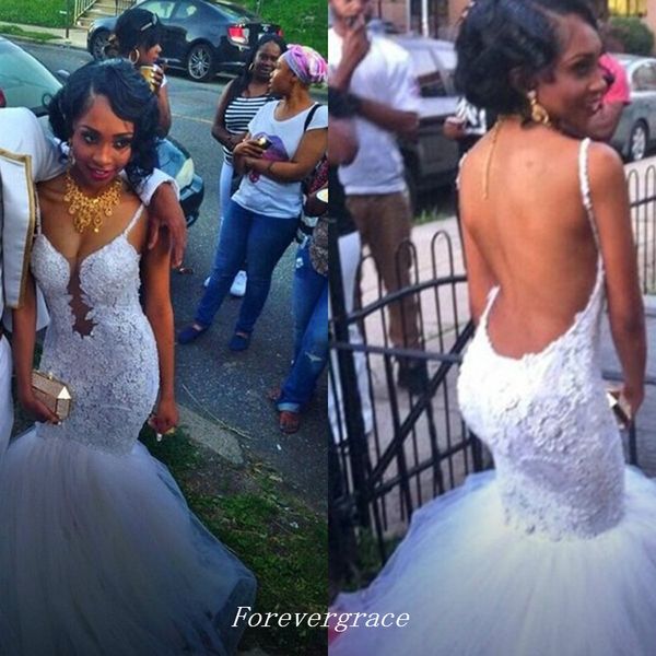 elegant lace wedding dress mermaid spaghetti strap long open back women bridal gown plus size custom made vestido de noiva longo, White
elegant lace wedding dress mermaid spaghetti strap long open back women bridal gown plus size custom made vestido de noiva longo, White