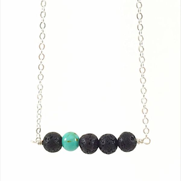 New Design 8mm Lava Stone and Turquoise Stone Bead Bar Necklace Diffuser Essential Oil Yoga Jewelry for Women
New Design 8mm Lava Stone and Turquoise Stone Bead Bar Necklace Diffuser Essential Oil Yoga Jewelry for Women