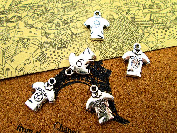 45pcs--soccer jersey charms,3d silver tone soccer shirt pendants,soccer wear charms,18x15mm, Bronze;silver
45pcs--soccer jersey charms,3d silver tone soccer shirt pendants,soccer wear charms,18x15mm, Bronze;silver