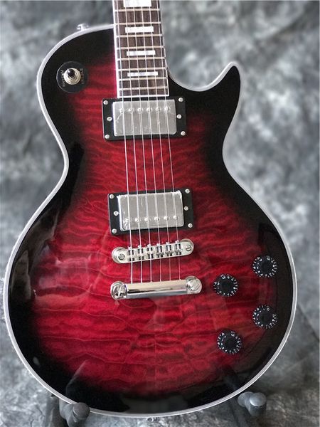 new arrival custom electric guitar with chrome hardware vintage red burst quilted maple selling guitarra2157
new arrival custom electric guitar with chrome hardware vintage red burst quilted maple selling guitarra2157