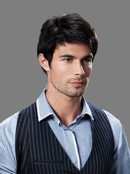 real hairfashion handsome short straight wig men's natural black human hair ing
real hairfashion handsome short straight wig men's natural black human hair ing