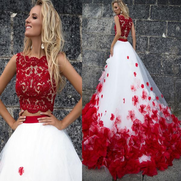 3D Flower Bohemia White Red Lace Tank Wedding Dresses Beach Two Pieces Beach Wedding Gowns Vestido De Noiva Buttom Romantic
3D Flower Bohemia White Red Lace Tank Wedding Dresses Beach Two Pieces Beach Wedding Gowns Vestido De Noiva Buttom Romantic