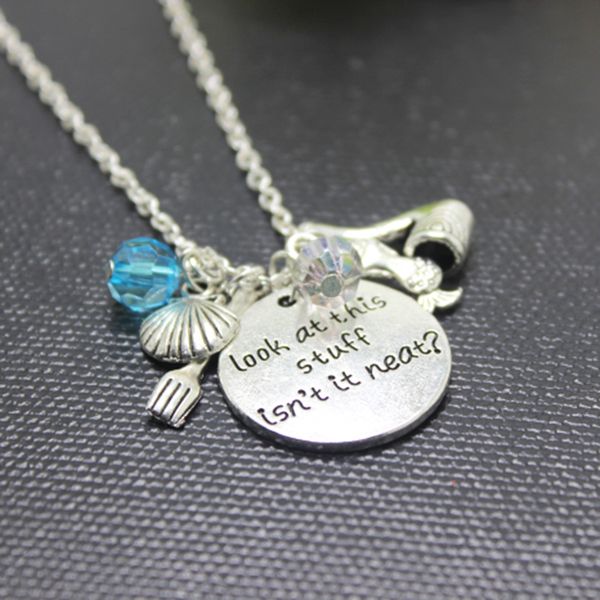 new arrival 12pcs/lot little mermaid necklace ariel inspired. look at this stuff isn't it neat. the little mermaid necklace gift, Silver
new arrival 12pcs/lot little mermaid necklace ariel inspired. look at this stuff isn't it neat. the little mermaid necklace gift, Silver