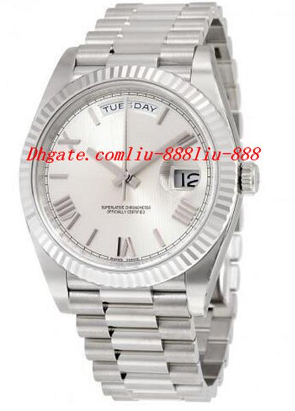 luxury watches 40 silver dial 18k white gold automatic movement men's watch mens watch wrist watches, Slivery;brown
luxury watches 40 silver dial 18k white gold automatic movement men's watch mens watch wrist watches, Slivery;brown