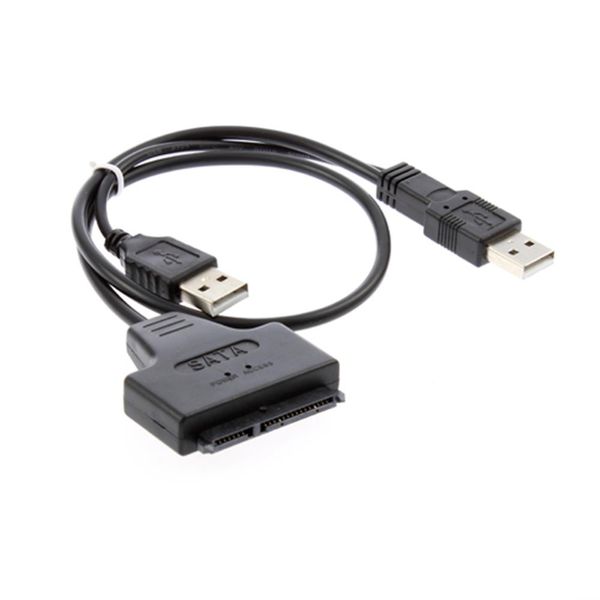 Новейшее прибытие USB 2.0 для SATA 7 + 15 Pin 22 Pin адаптер кабель для 2.5 " HDD жесткий диск с USB кабель питания, Оптовая 2016!!!