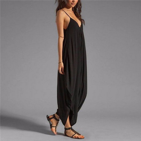 wholesale- 2017 summer deep v-neck loose baggy new fashion women fit beach/party jumpsuit open back sleeveless irregular baggy legs, Black;white
wholesale- 2017 summer deep v-neck loose baggy new fashion women fit beach/party jumpsuit open back sleeveless irregular baggy legs, Black;white